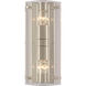 AERIN Clayton 2 Light 5.5 inch Crystal and Polished Nickel Wall Sconce Wall Light in Crystal with Polished Nickel