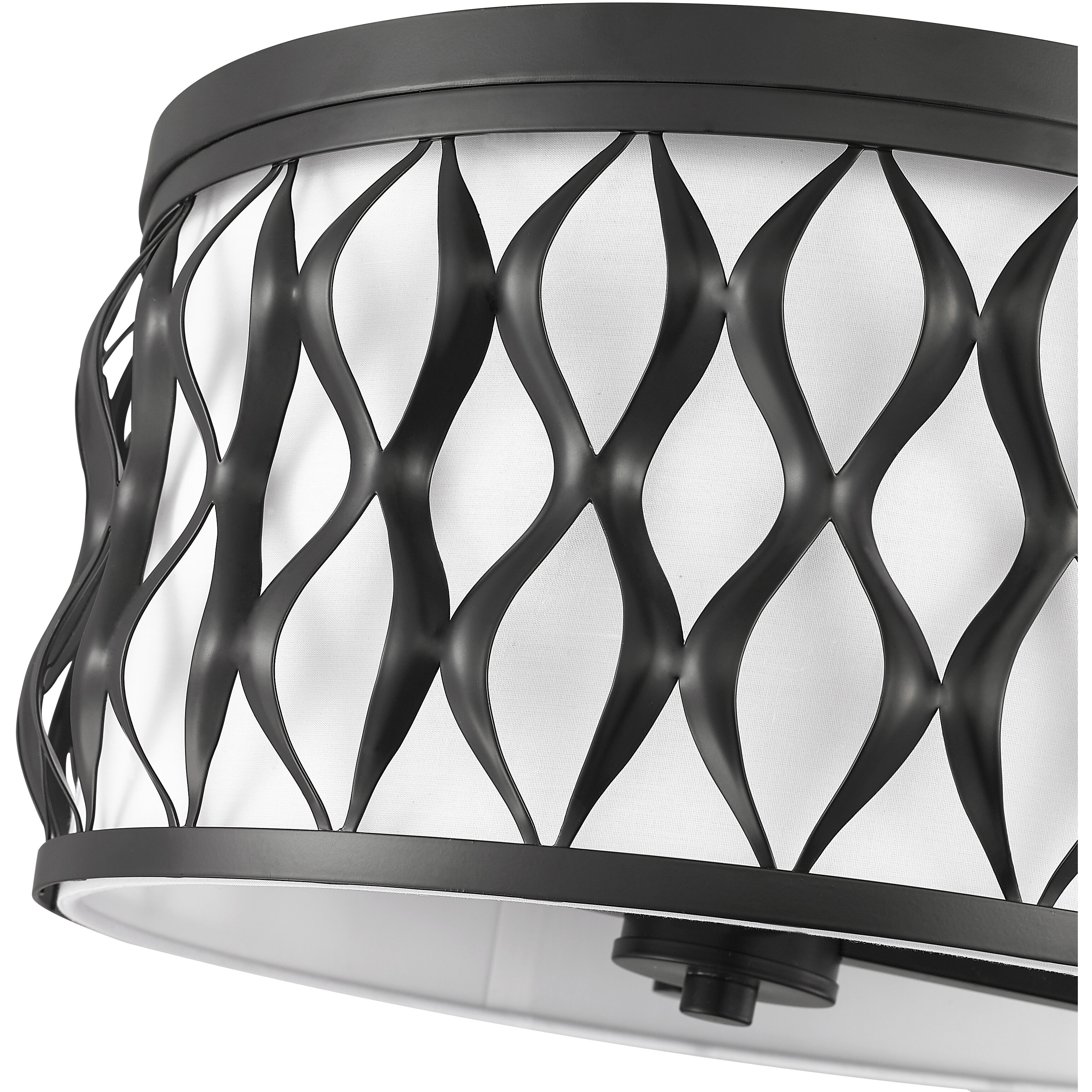 Harden 4 Light 16.25 inch Matte Black Flush mount Ceiling Light