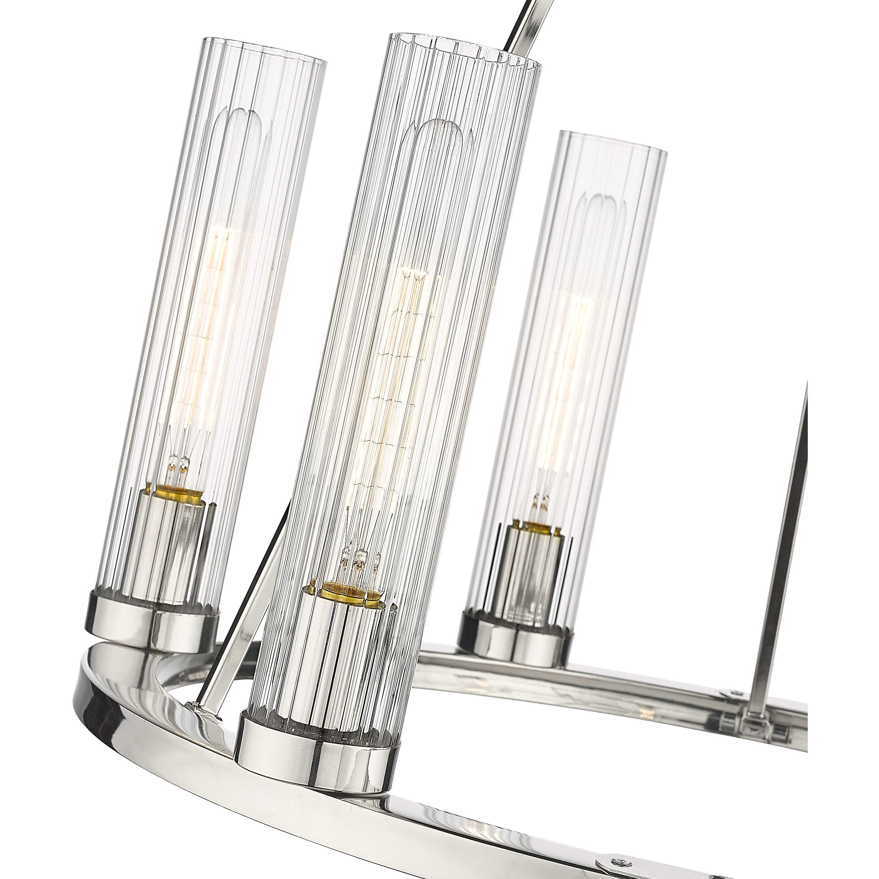 Beau 6 Light 26 inch Polished Nickel Chandelier Ceiling Light