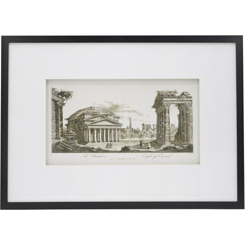 Smithsonian Black and Beige and Black Wall Art, The Pantheon Temple of Concord