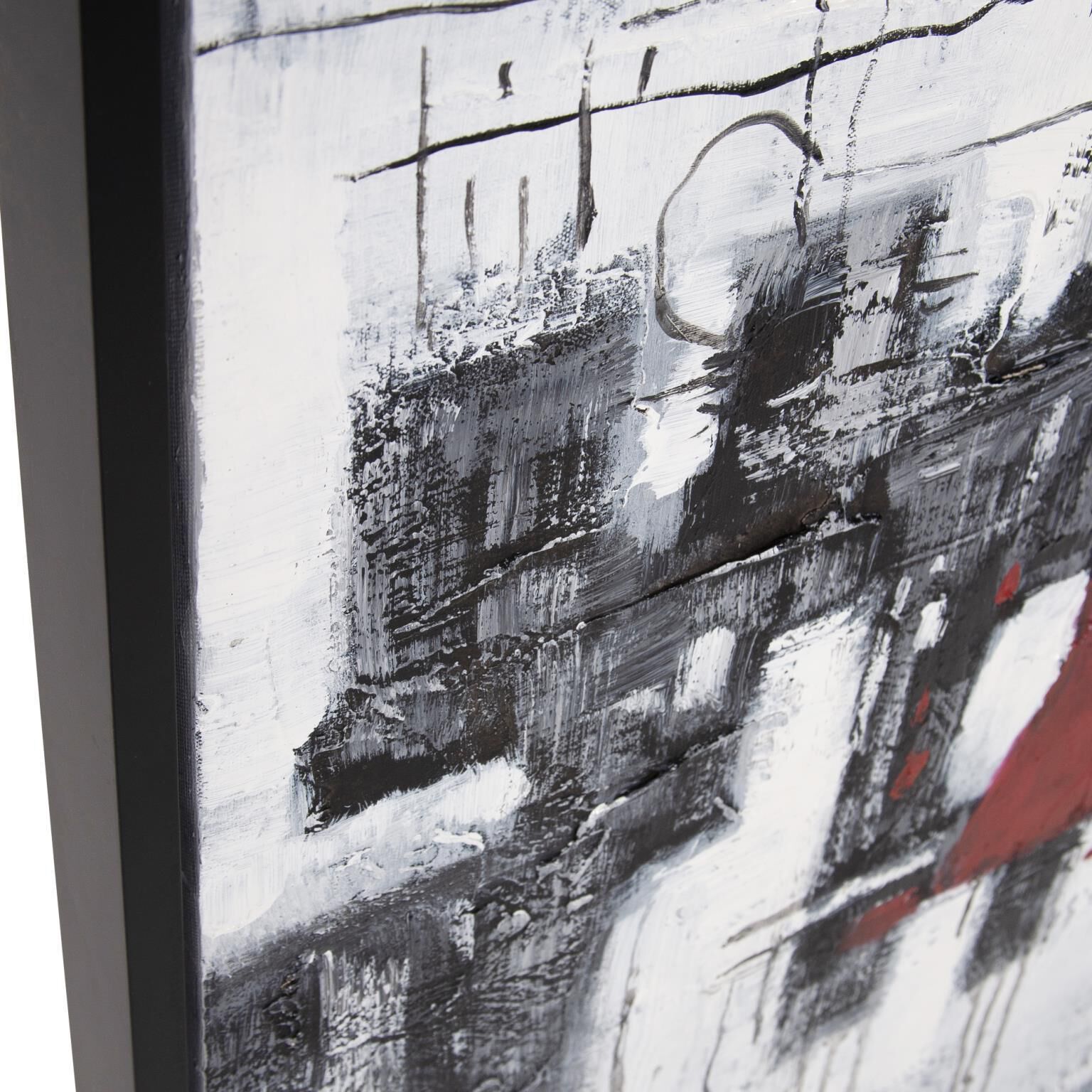 Women In The Red Dress 40 X 30 inch Hand Painted Canvas