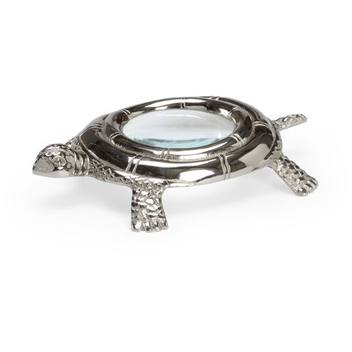Chelsea House Polished Nickel/Magnified Turtle Magnifier Accent
