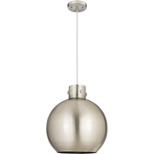 Newton Sphere 1 Light 14 inch Satin Nickel Cord Hung Pendant Ceiling Light