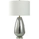 Cameron 33 inch 150.00 watt Smoke Screen Silver and Brass and Clear Table Lamp Portable Light