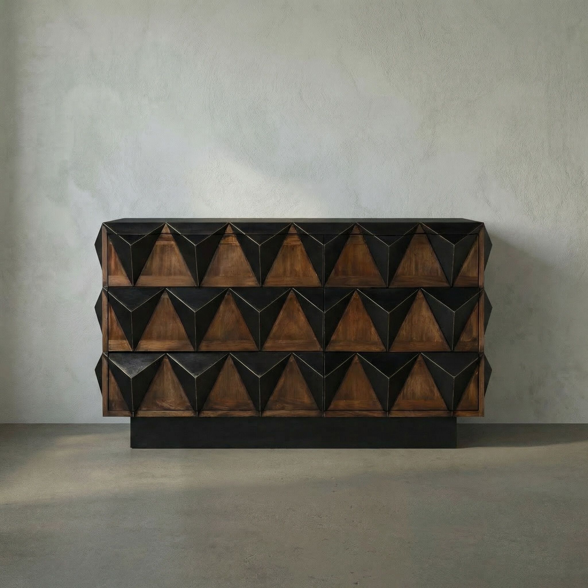 Nigel Hand Rubbed Black and Brown Chest