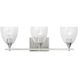 Drew & Jonathan Toffino 3 Light 26 inch Brushed Nickel Vanity Light Wall Light