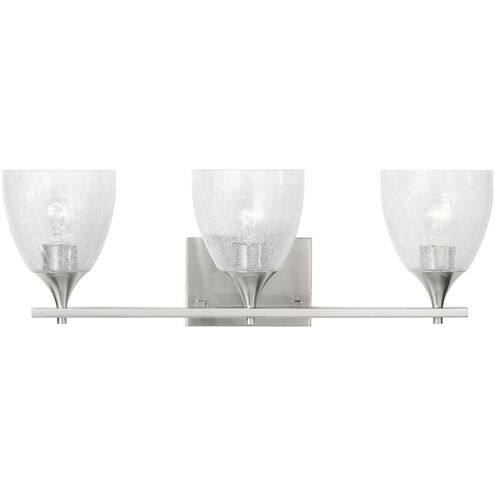 Drew & Jonathan Toffino 3 Light 26 inch Brushed Nickel Vanity Light Wall Light