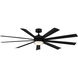 Wynd XL 72 inch Matte Black Downrod Ceiling Fan in 3500K