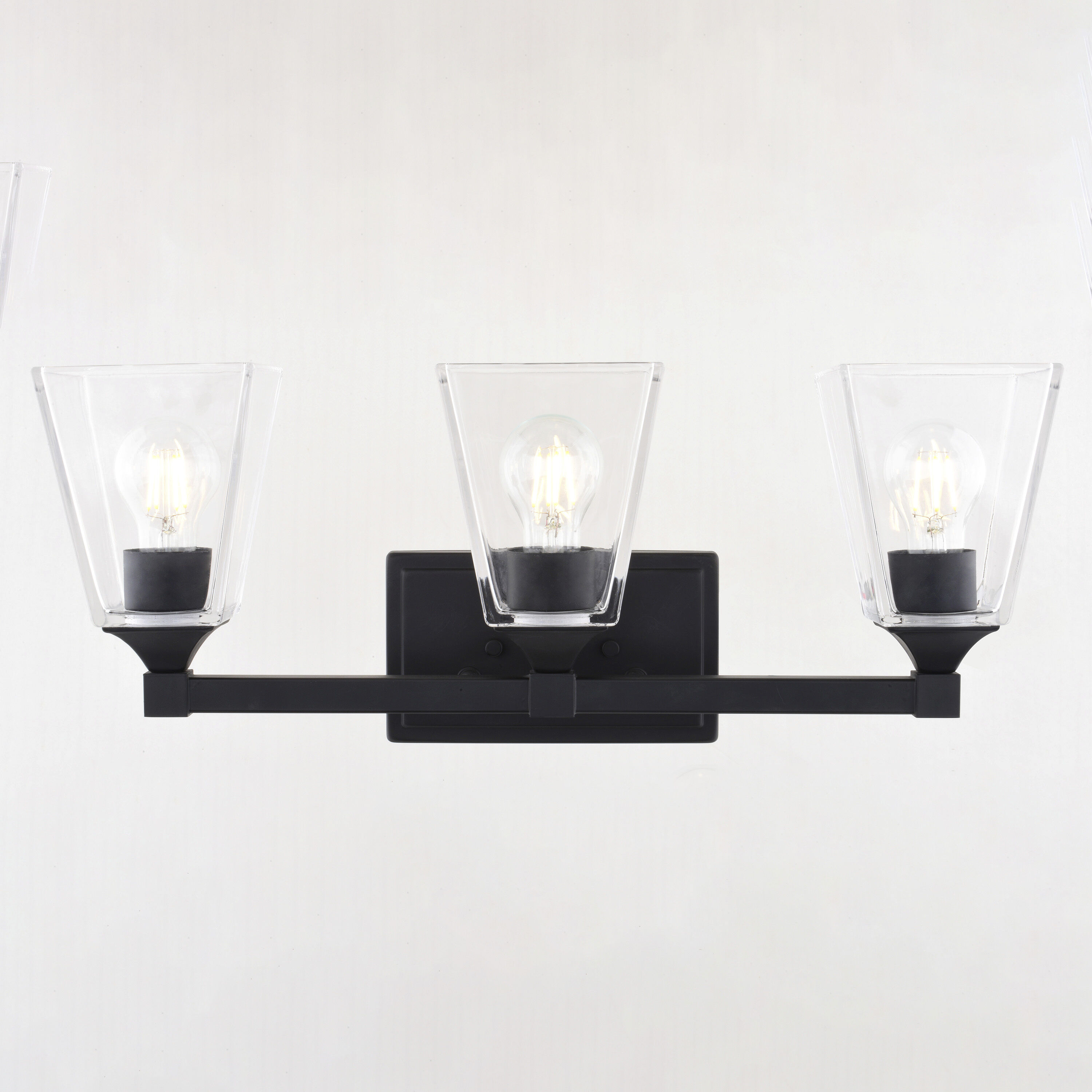 Wallingford 3 Light 22.5 inch Matte Black Bathroom Vanity Wall Light