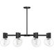 Wright 8 Light 40 inch Matte Black Chandelier Ceiling Light