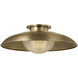 Braxton 1 Light 18 inch Patina Brass Semi Flush Ceiling Light