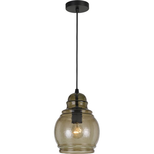 Accera 1 Light 7 inch Smoky Glass Pendant Ceiling Light