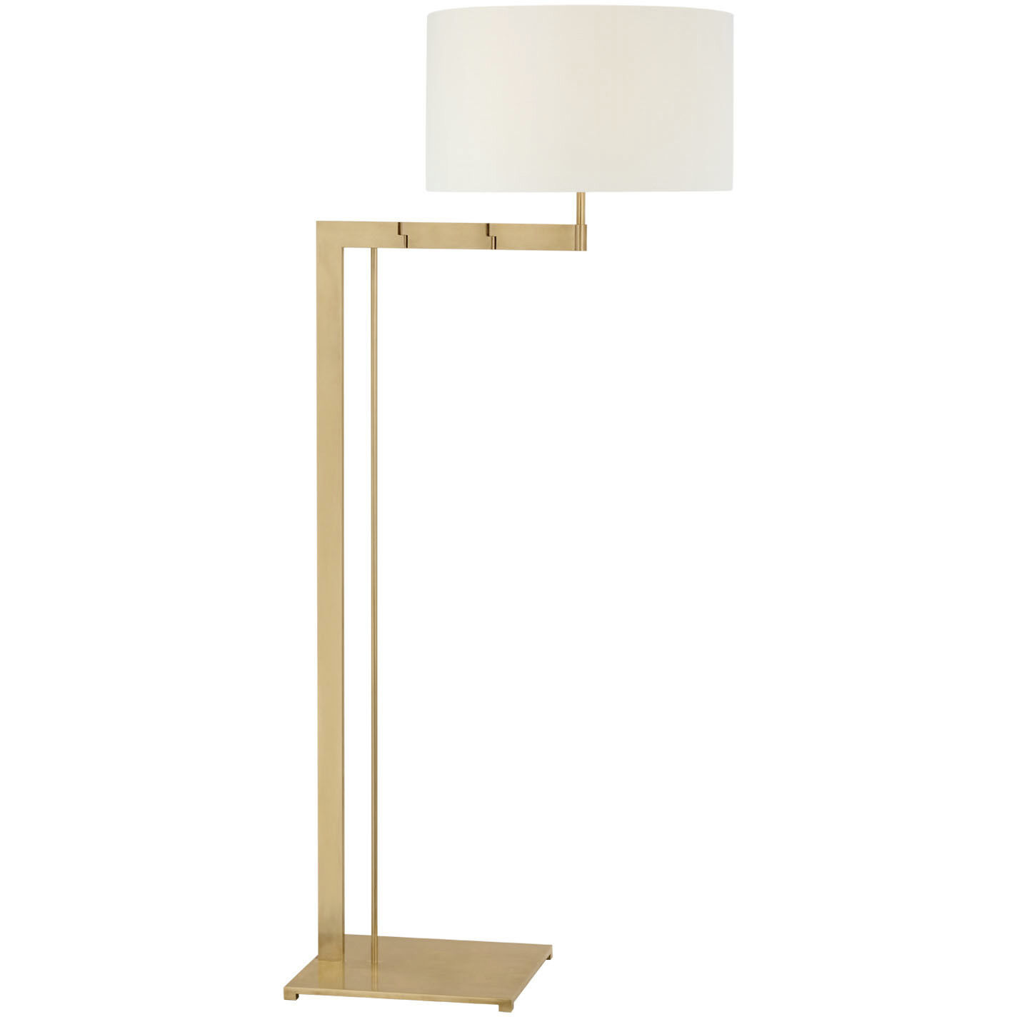 Ray Booth Amell 55.25 inch 15.00 watt Antique-Burnished Brass Articulating Floor Lamp Portable Light