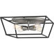 Fulton 4 Light 18 inch Aged Zinc with Antique Nickel Indoor Flush Mount Ceiling Light