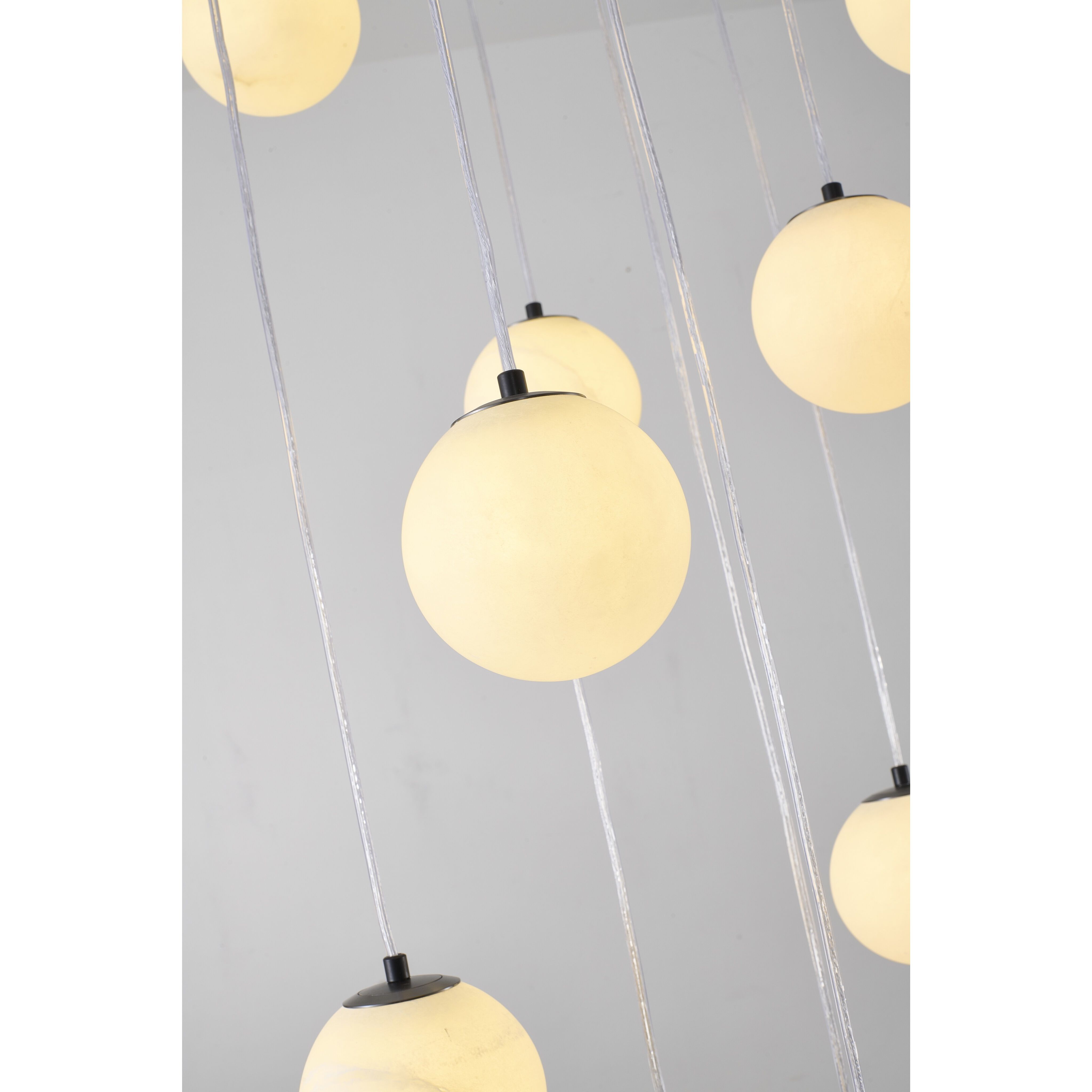 WHP Series 12 Light 24 inch Black Chandelier Ceiling Light