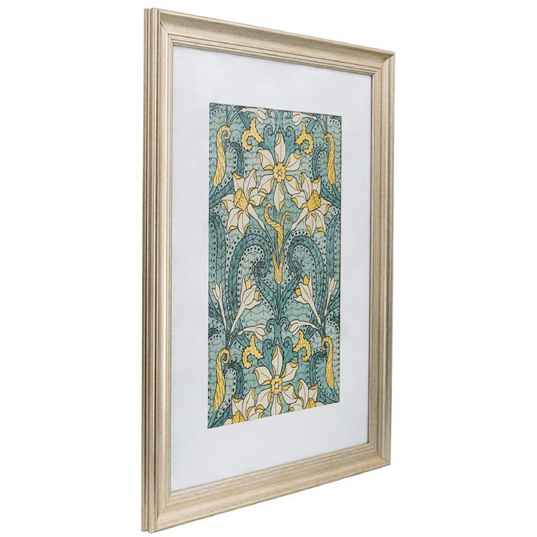 Smithsonian Gold and Yellow and Turquoise Wall Art, Floral