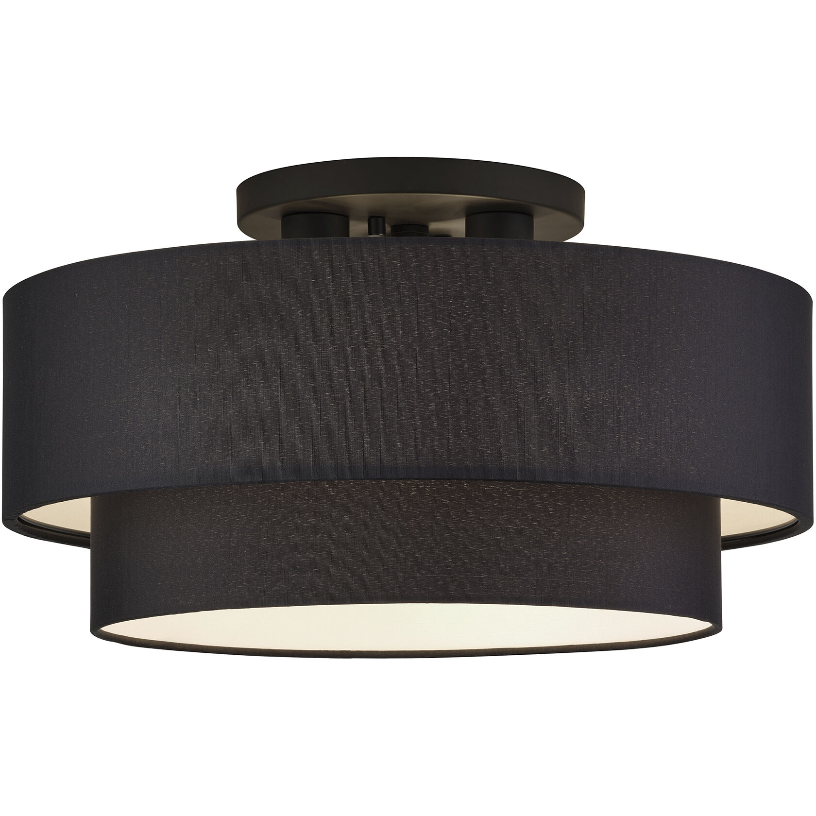 Bainbridge 3 Light 18 inch Black Semi Flush Mount Ceiling Light, Large