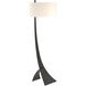 Stasis 58.5 inch 150 watt Black Floor Lamp Portable Light in Flax
