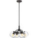 Meridian 4 Light 16 inch Satin Bronze Semi-Flush/Pendant Ceiling Light, Convertible to Semi-Flush Mount