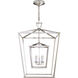 Chapman & Myers Darlana 4 Light 24 inch Polished Nickel Double Cage Lantern Pendant Ceiling Light, Large