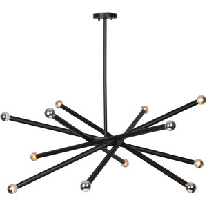 Clemente 12 Light 40 inch Black Pendant Ceiling Light
