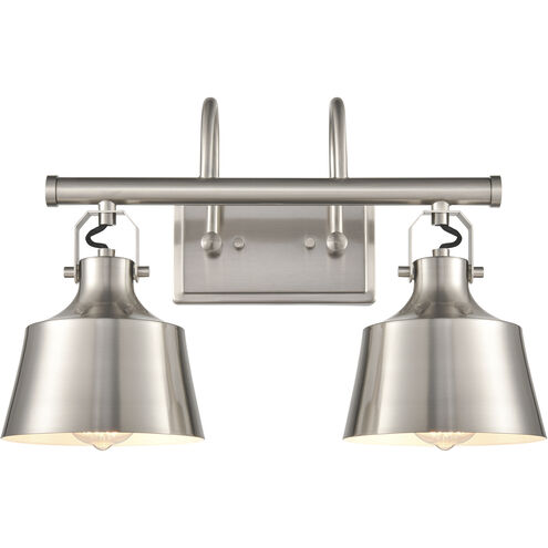 Auralume Provin 2 Light 19 inch Brushed Satin Nickel Bath Vanity Light Wall Light in Incandescent