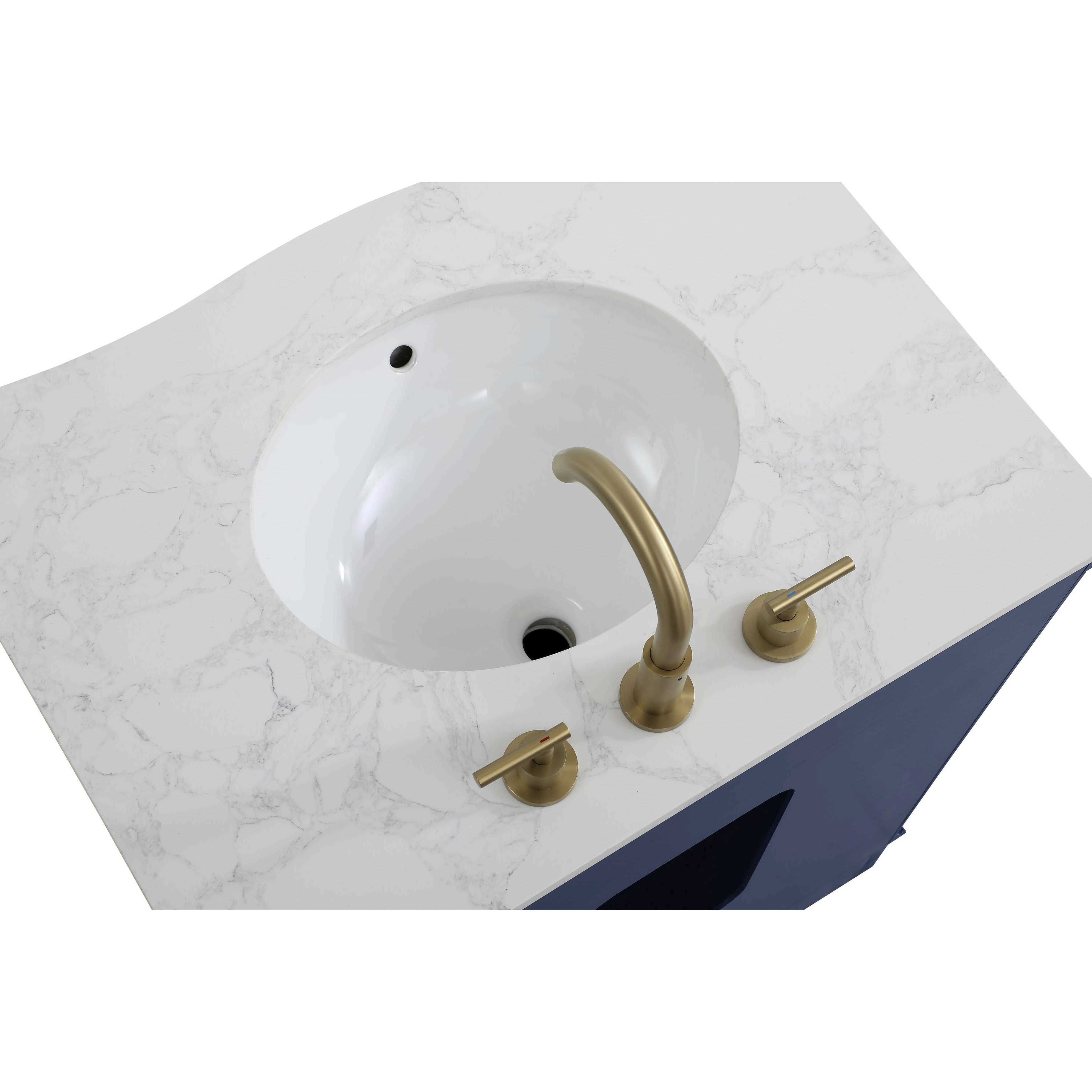 Knox 30 X 34 inch Blue Bathroom Vanity Cabinet