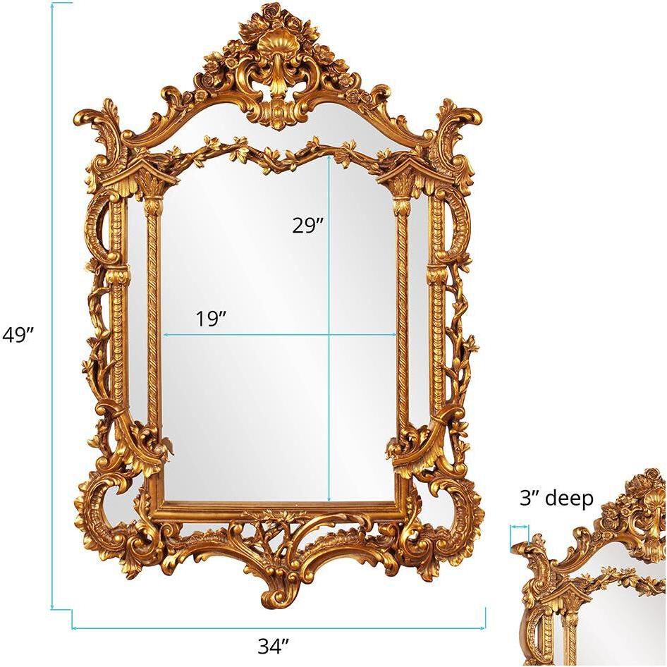 Arlington 49 X 34 inch Antique Gold Leaf Wall Mirror