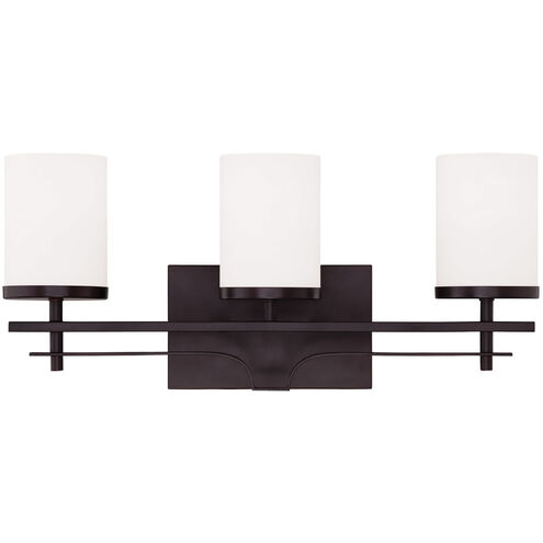 Colton 3 Light 20.5 inch English Bronze Bathroom Vanity Light Wall Light, Essentials