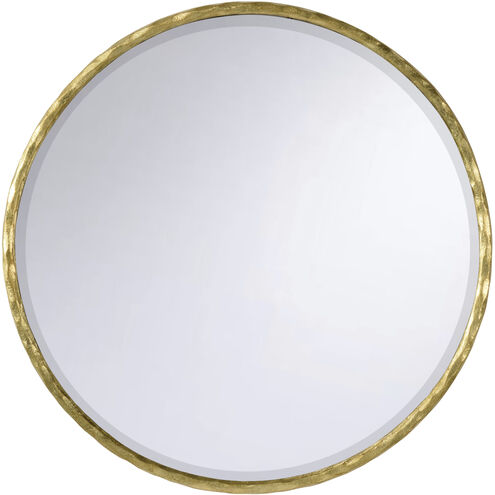 Hand Hammered 46.5 X 46.5 inch Gold Mirror, Large