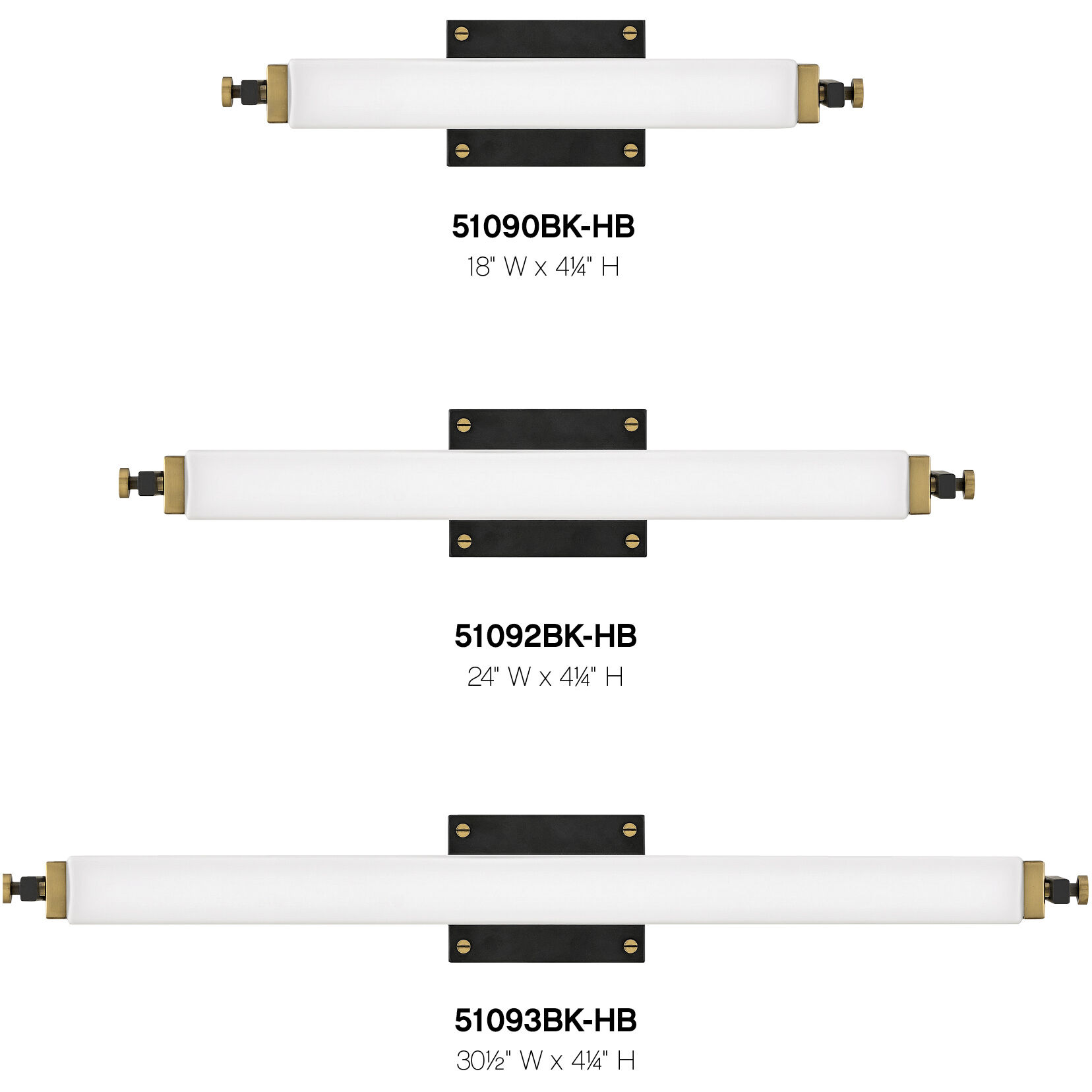 Rollins LED 31 inch Black with Heritage Brass Bath Light Wall Light in Black / Heritage Brass, Vertical