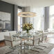 Chevron LED 23.62 inch Brushed Nickel Pendant Ceiling Light