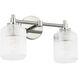 C&M by Chapman & Myers Barstow 2 Light 15 inch Polished Nickel Bath Vanity Wall Light