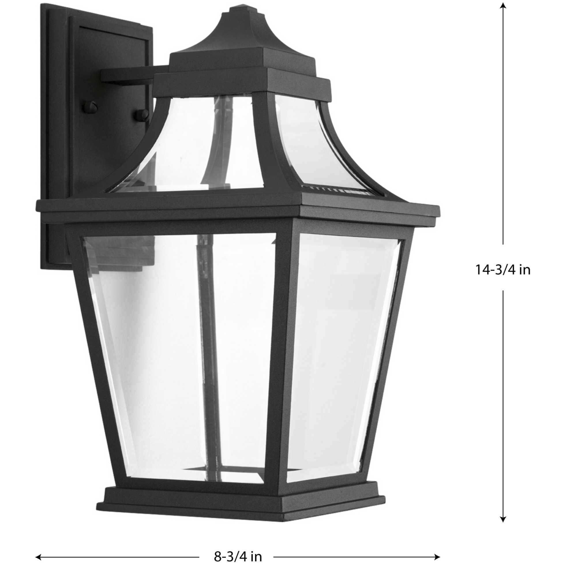 Endorse LED LED 15 inch Textured Black Outdoor Wall Lantern, Medium, Progress LED