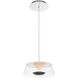 Branwen LED 9 inch Chrome Mini-Pendant Ceiling Light, dweLED