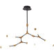 Canada LED 27.6 inch Black and Gold Chandelier Ceiling Light