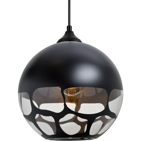 Rocky 1 Light Black Outdoor Pendant