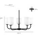 Laphia 5 Light 27 inch Matte Black Chandelier Ceiling Light