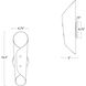 Vest 2 Light 47.5 inch White and Natural Brass Sconce Wall Light