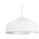 Helena Pendant Ceiling Light in White and Silver