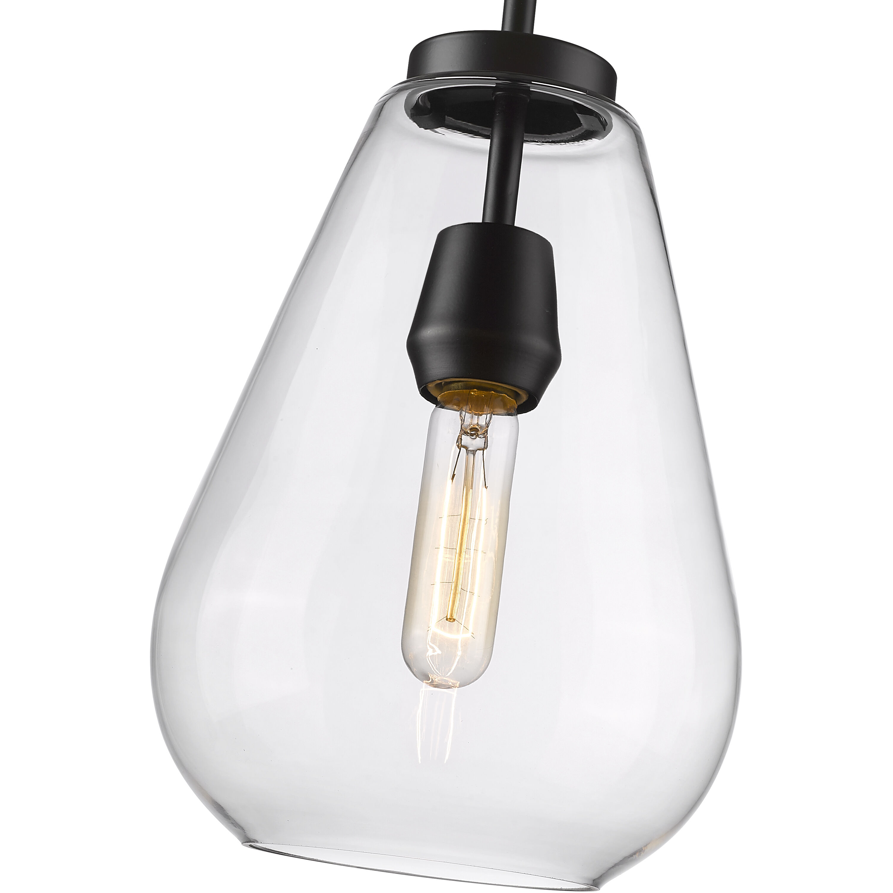 Ayra 1 Light 8 inch Matte Black Pendant Ceiling Light