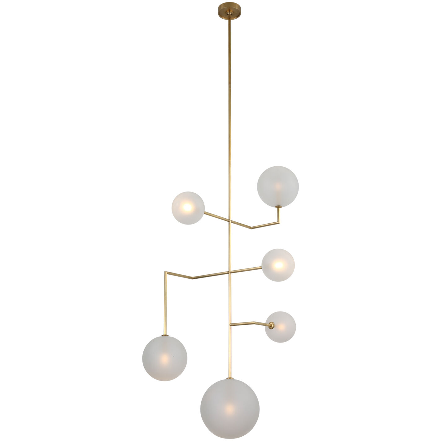 AERIN Linnea LED 26 inch Hand-Rubbed Antique Brass Entry Chandelier Ceiling Light