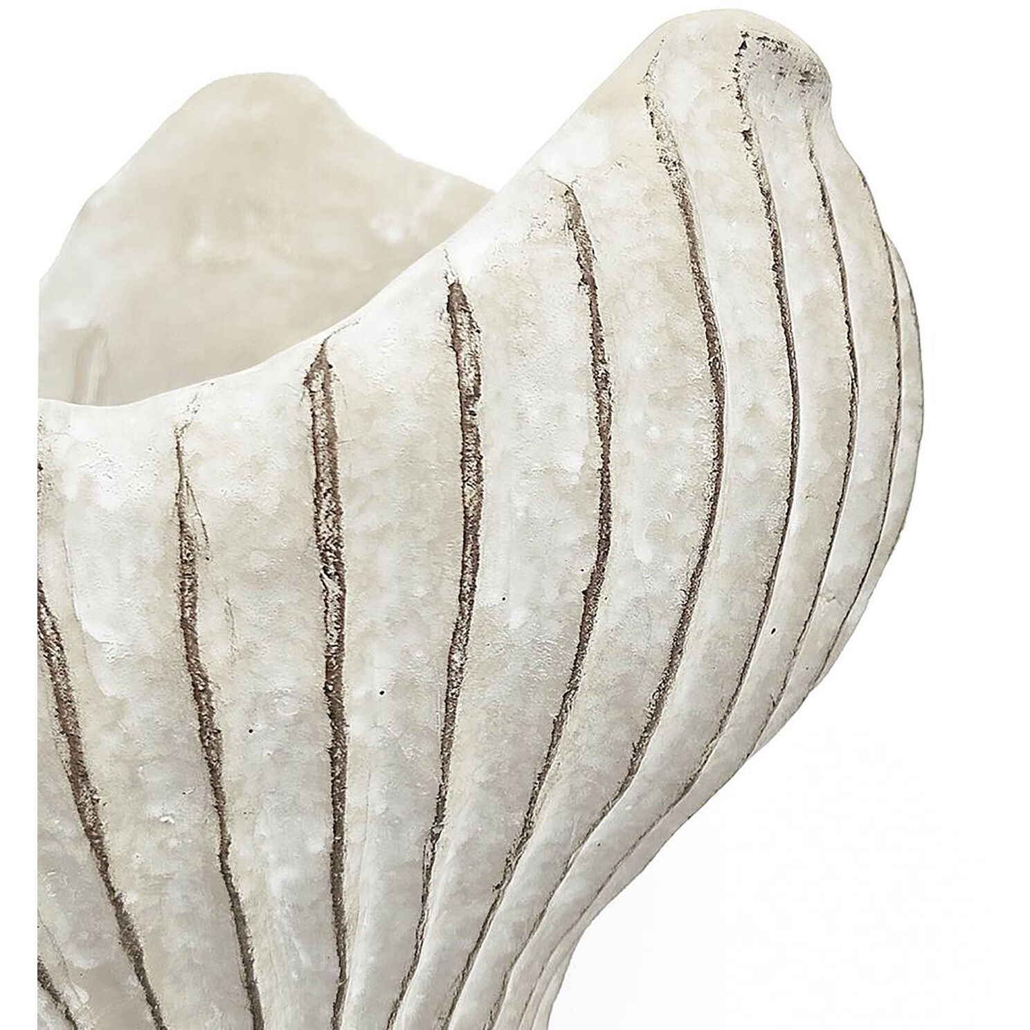 Clam Shell Beige Planter