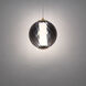 Swirly LED 5.9 inch Smoke Glass and Aged Brass Mini-Pendant Ceiling Light in 3500K