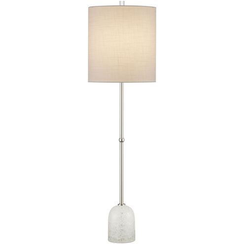 Craquelle 38.75 inch 150 watt Clear Crackle/Polished Nickel Table Lamp Portable Light