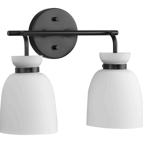 Lexie 2 Light 14 inch Matte Black Bathroom Vanity Light Wall Light