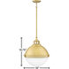 Fletcher LED 18 inch Satin Brass Indoor Chandelier Ceiling Light