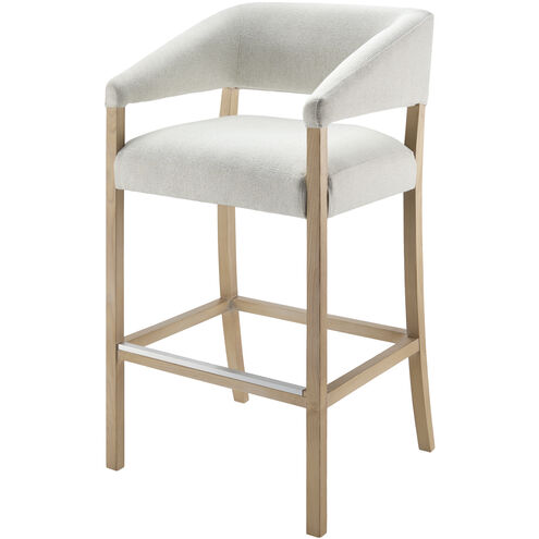 Grace 42.32 inch Upholstery: Cream; Base: Wheat Bar Stool