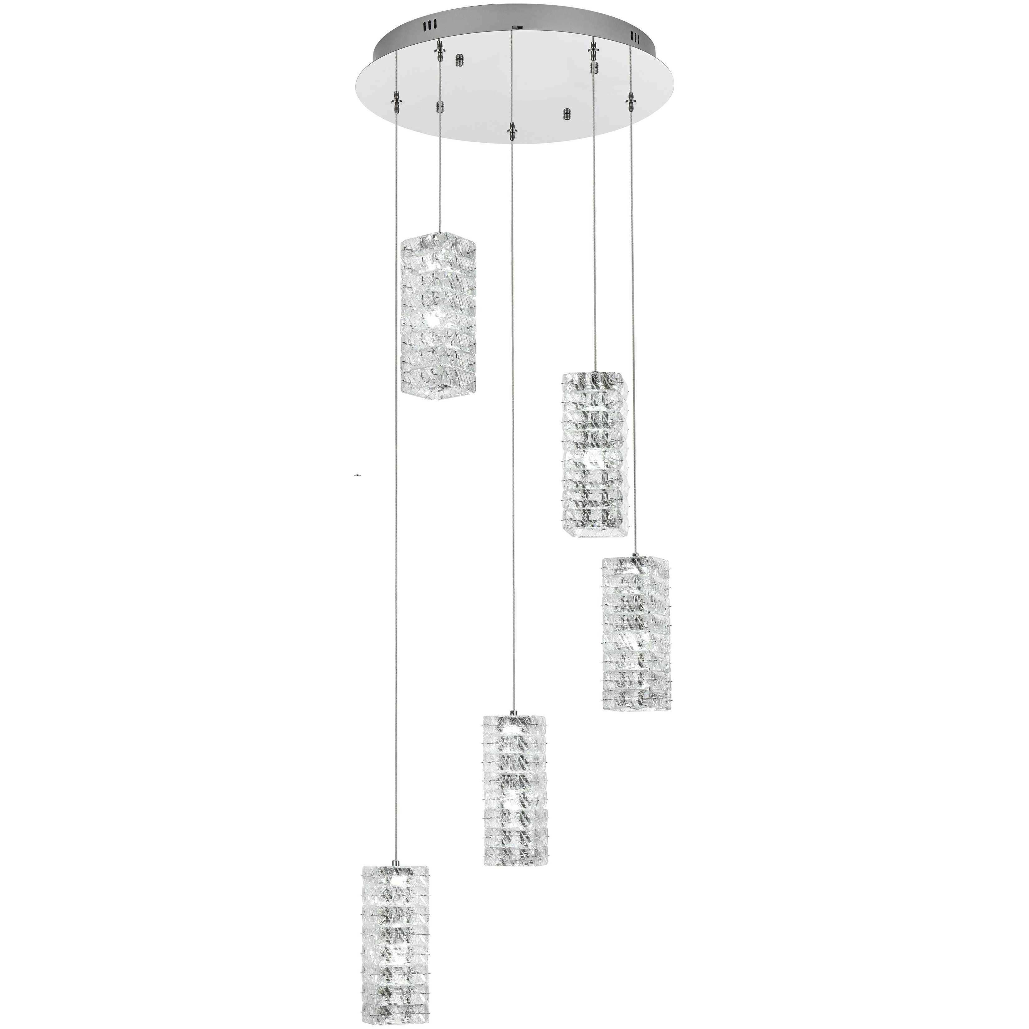 Aston 5 Light 20 inch Chrome Pendant Ceiling Light