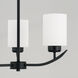 Dixon 3 Light 17 inch Matte Black Chandelier Ceiling Light